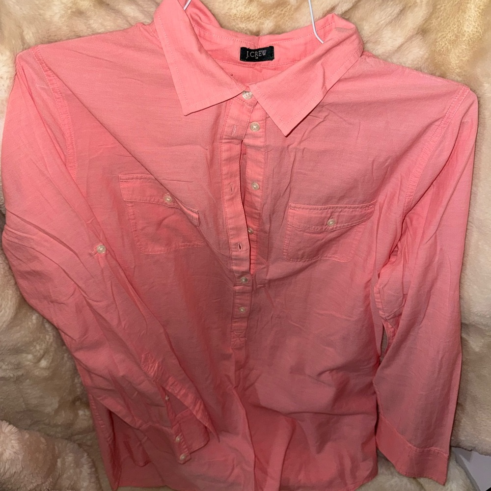 J. Crew Men's Coral Button Down Shirt